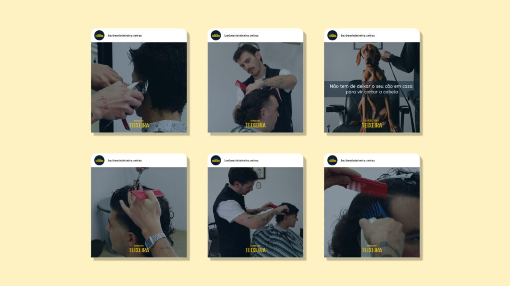 Publicaciones para instagram con fotos reales y el nuevo logotipo en la parte inferior