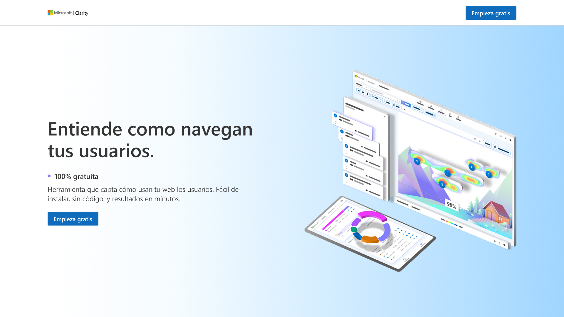 Hero section rediseño Clarity
